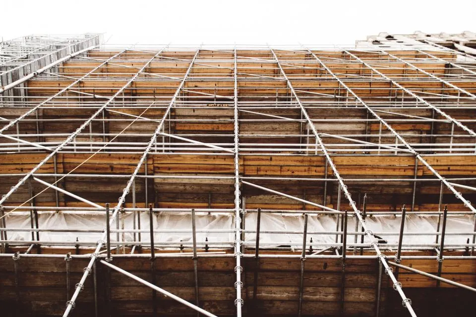 Roofing and building work in progress